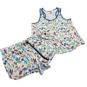 Secret Treasures Pajamas Tank Short Set Medium Tiger Tropical Leopard